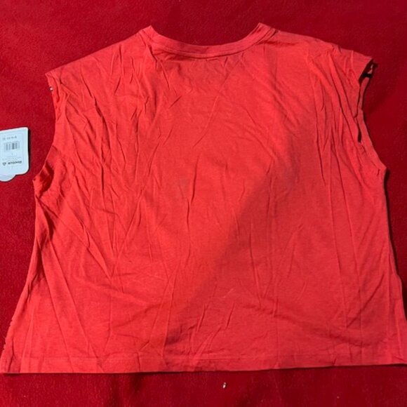 Reebok Womens Relaxed Fit Branded Tank Top Bittersweet Red Size L NWT - Picture 6 of 6